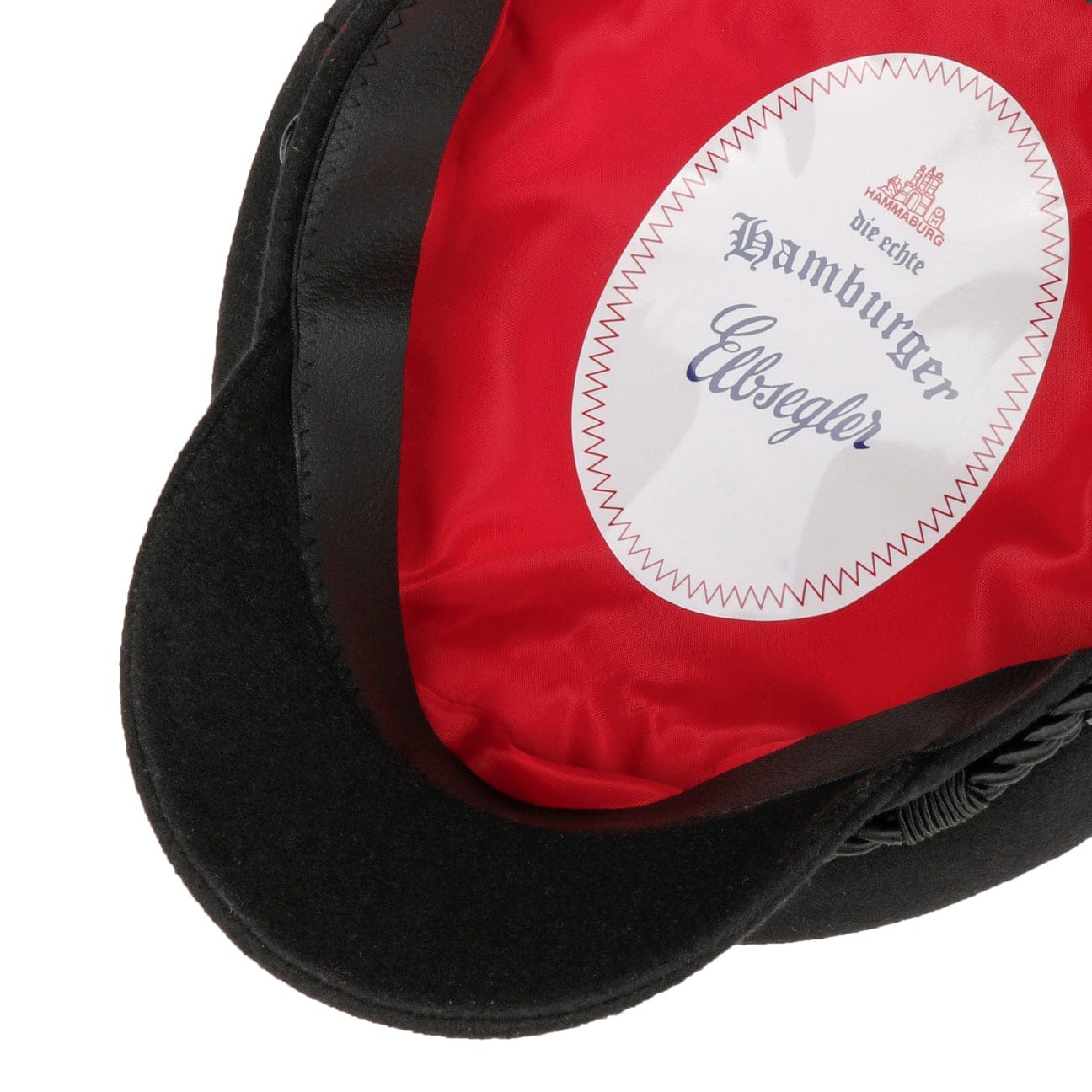 Hammaburg Black Elbe Sailor Cloth Hat - Classic Nautical Style for Men & Women - Perfect for Sailing, Beach Outings, and Summer Fashion