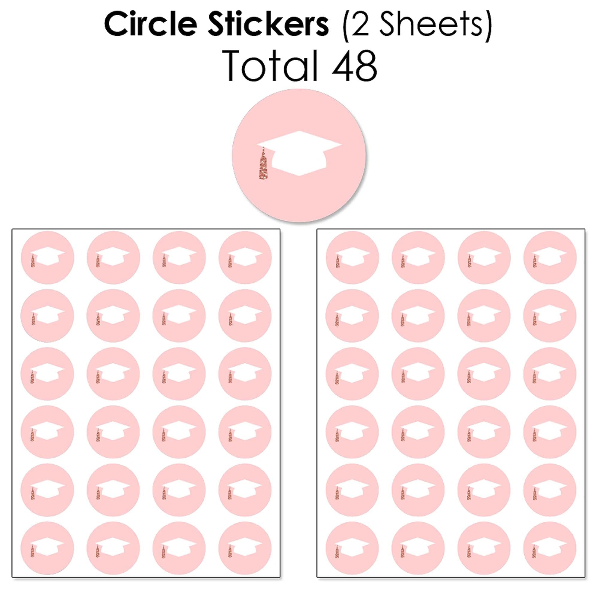 Rose Gold Graduation Candy Wrappers & Stickers Kit - 304pcs for 2025 Grad Party Favors, Decorations, and Sweet Treats | Perfect for Graduation Celebrations, Candy Buffets, and DIY Party Decor