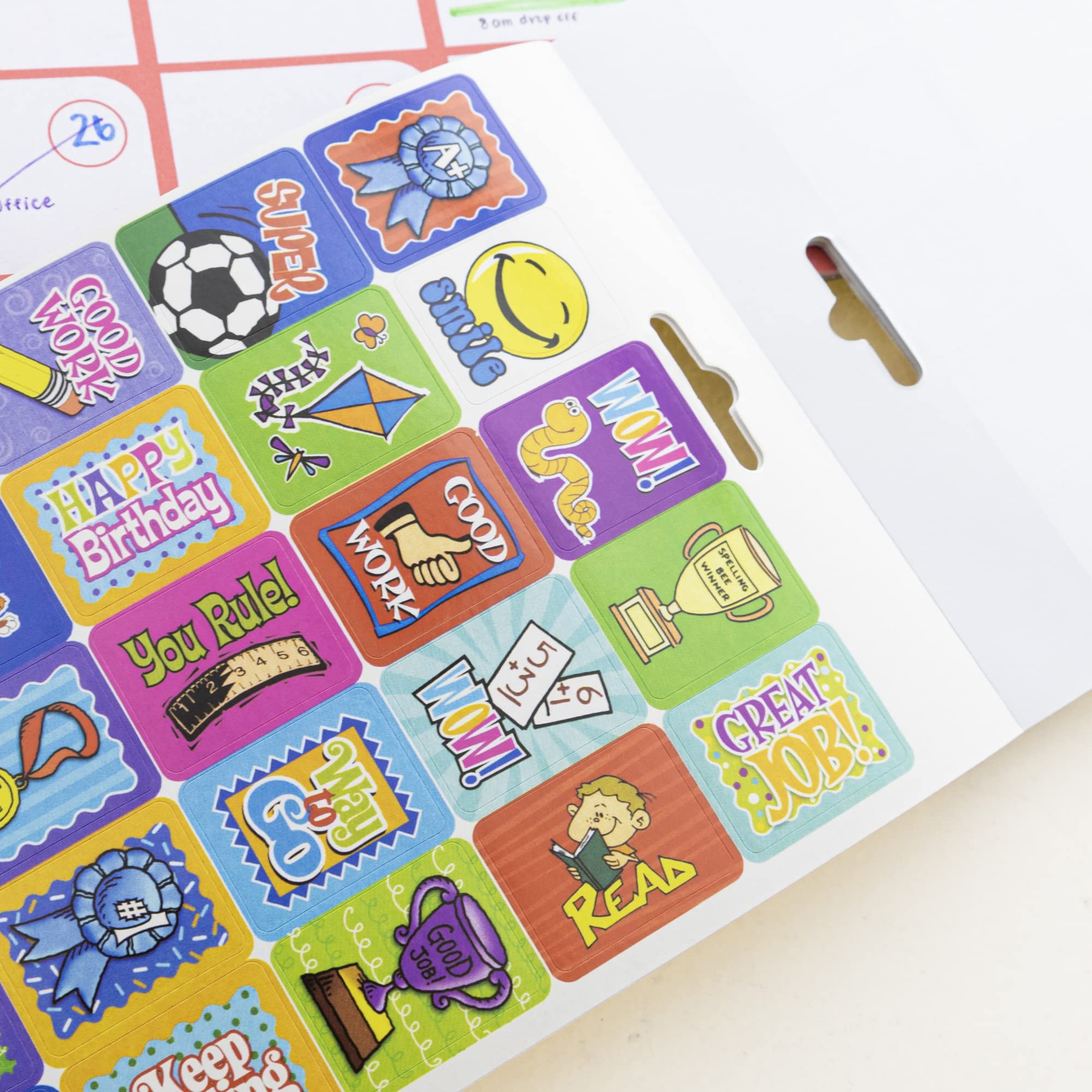 BAZIC Reward Sticker Book with 400+ Motivational Stickers - Positive Words Classroom Incentives for Kids, Teachers & Students (288-Pack) - Perfect for Behavior Charts, Homework Rewards & School Activities
