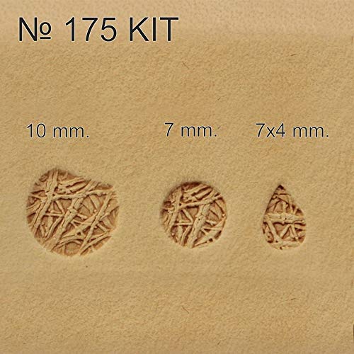 Premium Leather Stamp Tool Set - 175 Brass Carving Punches for Leather Crafting, DIY Saddle Making & Leatherworking Projects | Perfect for Leather Stamping, Embossing & Personalized Gifts
