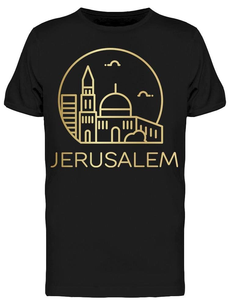 Jerusalem City Icon T-Shirt for Men - Vintage Urban Graphic Tee - Perfect for Travel, Casual Wear & Street Style