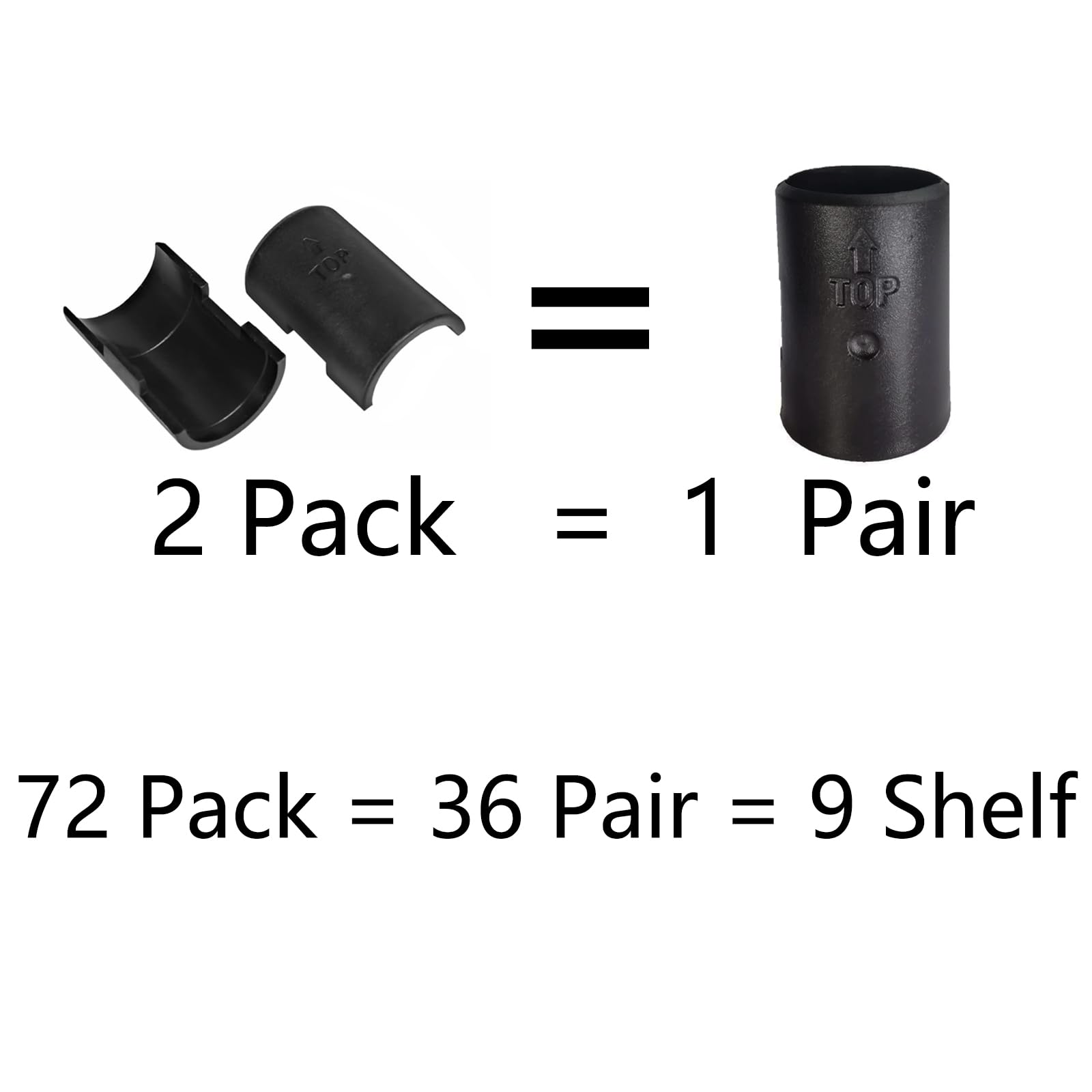 72 Pack Wire Shelving Shelf Lock Clips for 1