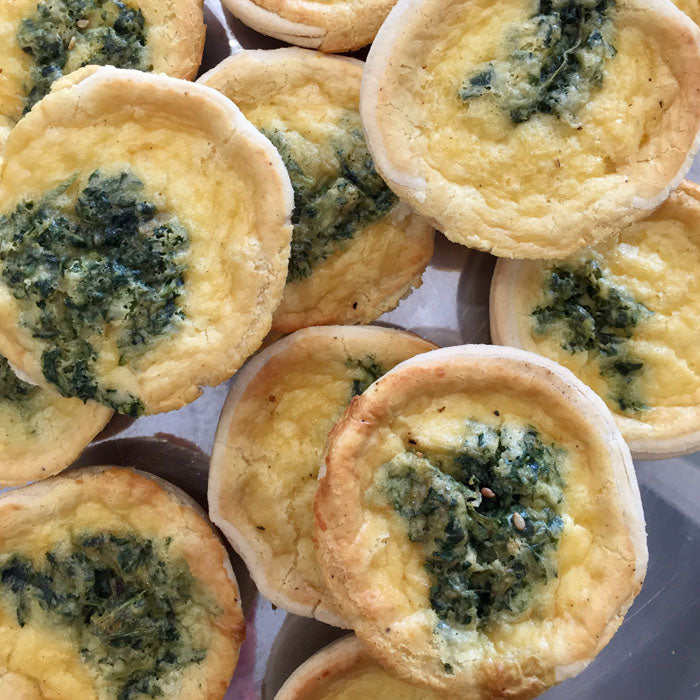 Delicious Cocktail Quiche Florentine Bites - 24 Pack | Perfect for Parties, Appetizers & Holiday Gatherings | Frozen Mini Quiches for Easy Entertaining