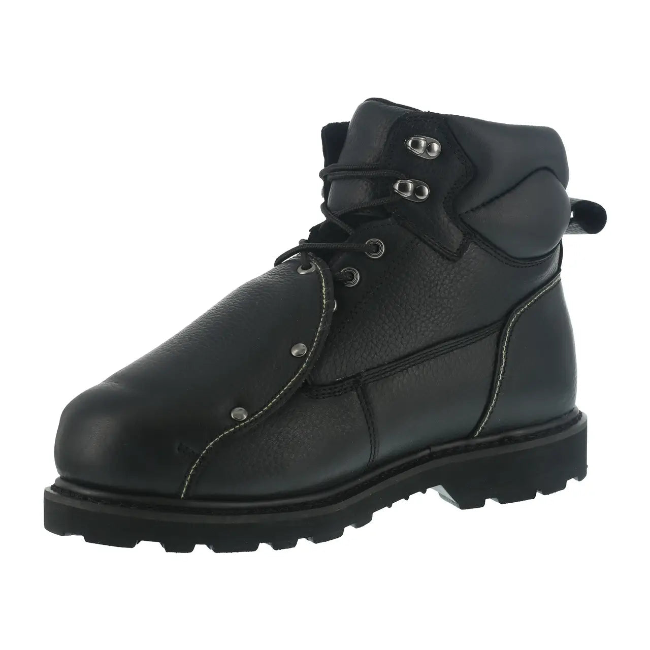 Groundbreaker Steel Toe & Metguard 6 Inch Work Boots for Men - Black Safety Shoes for Construction, Warehouse & Industrial Work