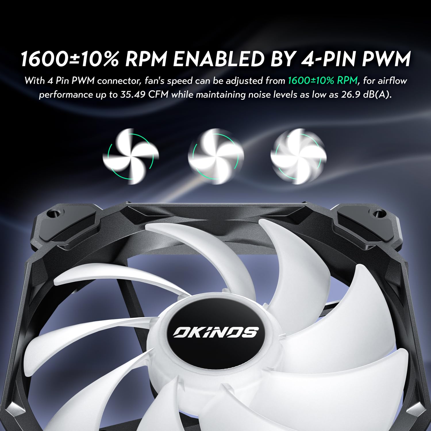 5 Pack RGB PC Fans with PWM & ARGB - 120mm Cooling Fans for Gaming PC, Case, CPU Cooler - Includes ARGB Controller Hub & Remote - Perfect for Custom PC Builds & RGB Lighting Setups
