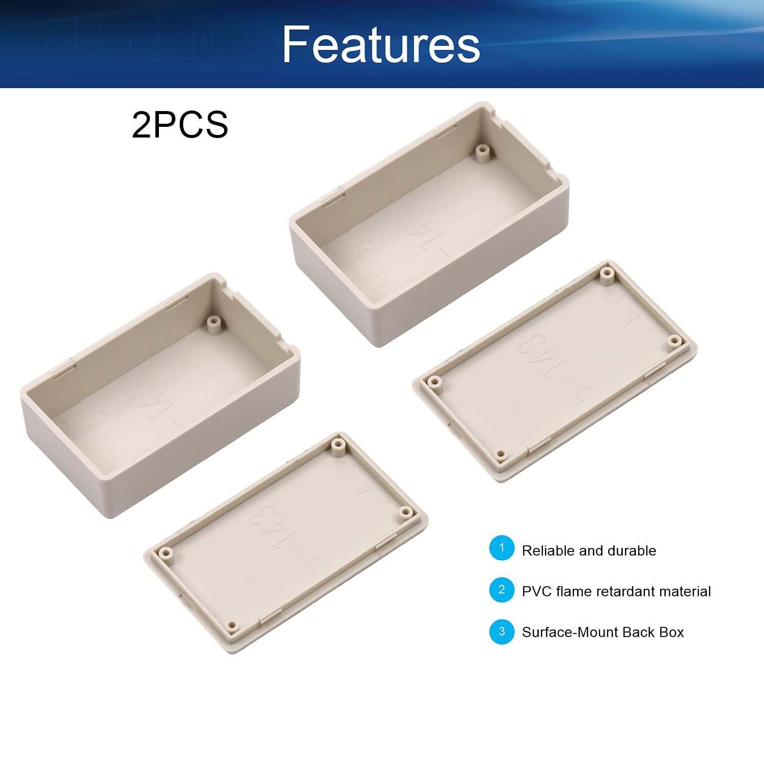 ABS Plastic Dustproof Junction Box - 2.79