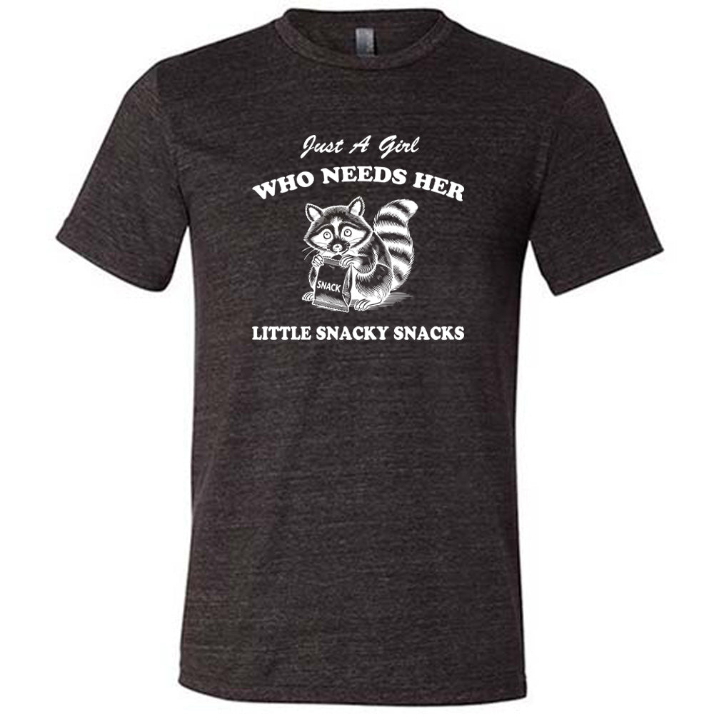 Just a Girl Who Needs Her Little Snacky Snacks T-Shirt - Unisex Casual Tee for Women & Men - Perfect for Snack Lovers, Gift Ideas & Everyday Wear
