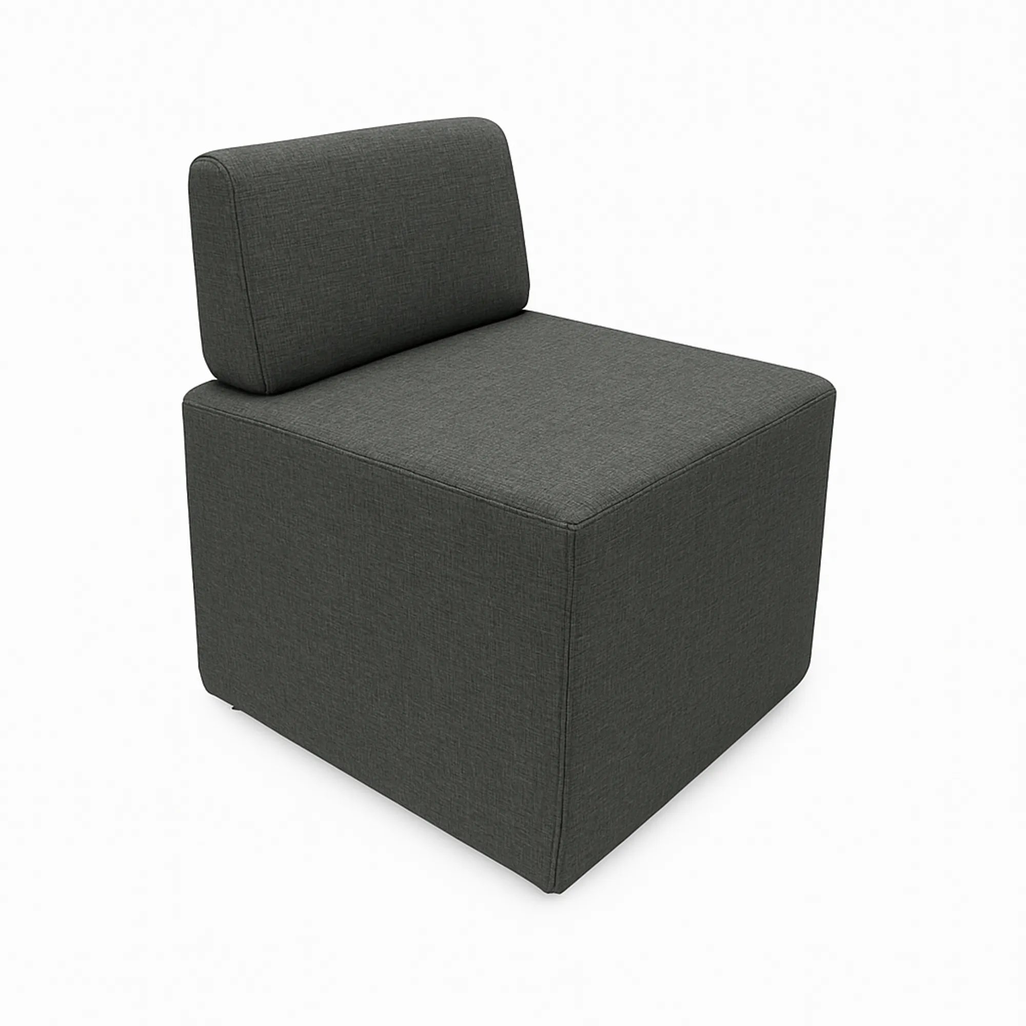 Dylan Upholstered Ottoman with Backrest - Comfortable Footrest and Extra Seating for Living Room, Bedroom, or Office