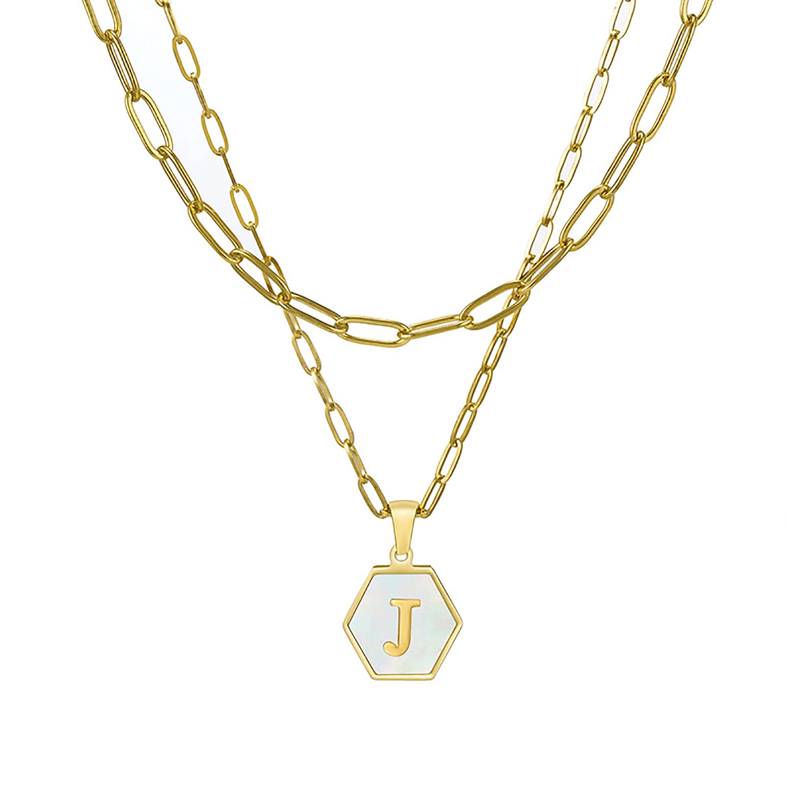 Women's Titanium Steel Letter Necklace A-Z - Gift for Wife, Daughter, Friend - Perfect for Birthdays & Anniversaries
