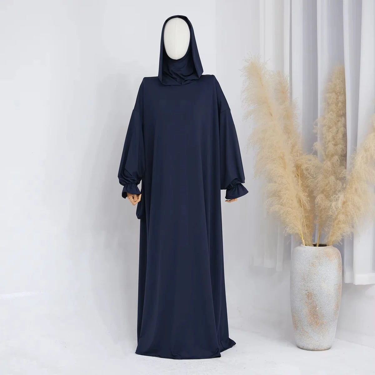 Halal Prayer Dress Hooded Jilbab Abaya for Women - Modest Islamic Clothing #25958 | Perfect for Prayer, Mosque & Everyday Wear