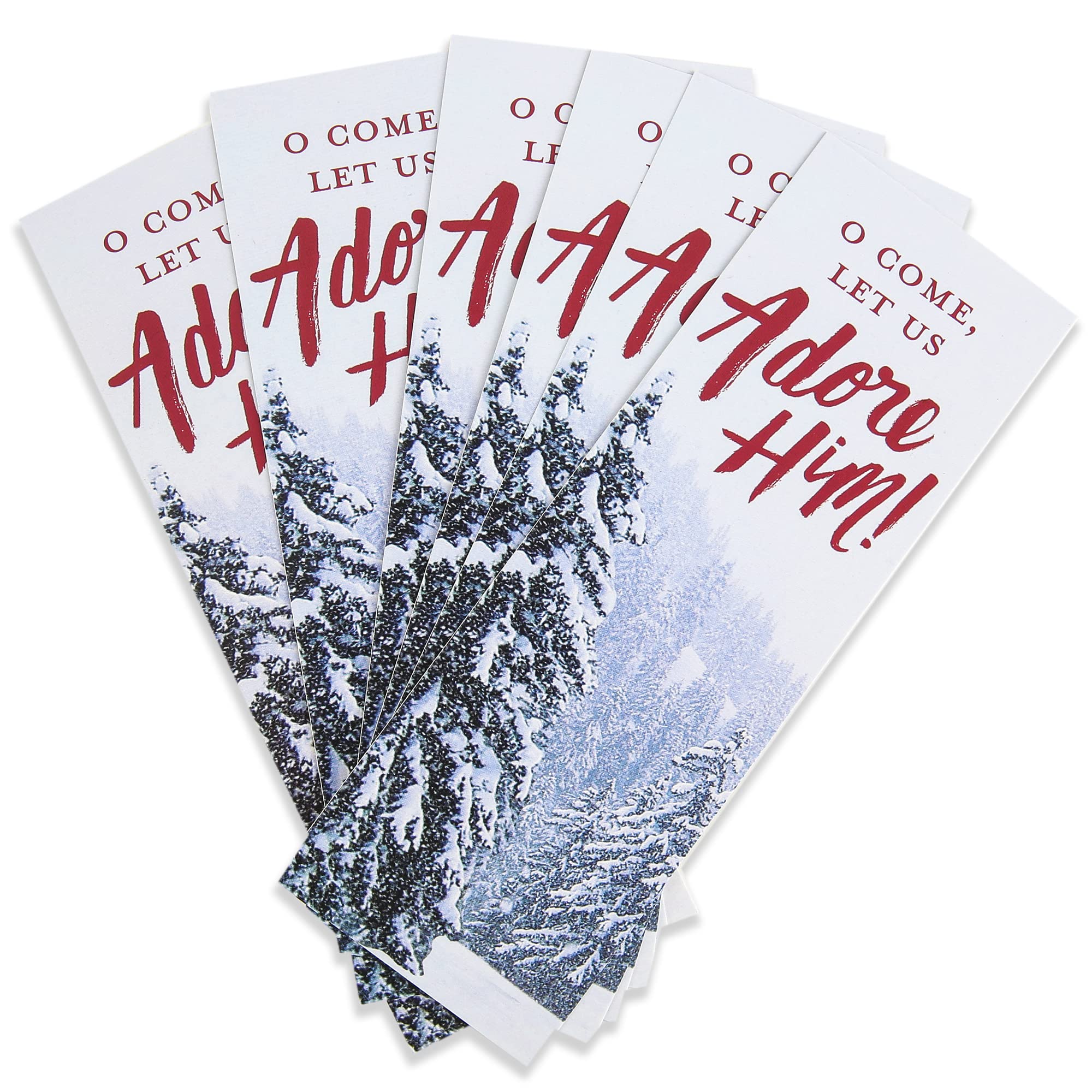 Salt & Light Adore Him Christmas Bookmarks - 2x6 Inch Religious Bookmark Set of 25 - Perfect for Bible Study, Gift Giving & Holiday Reading