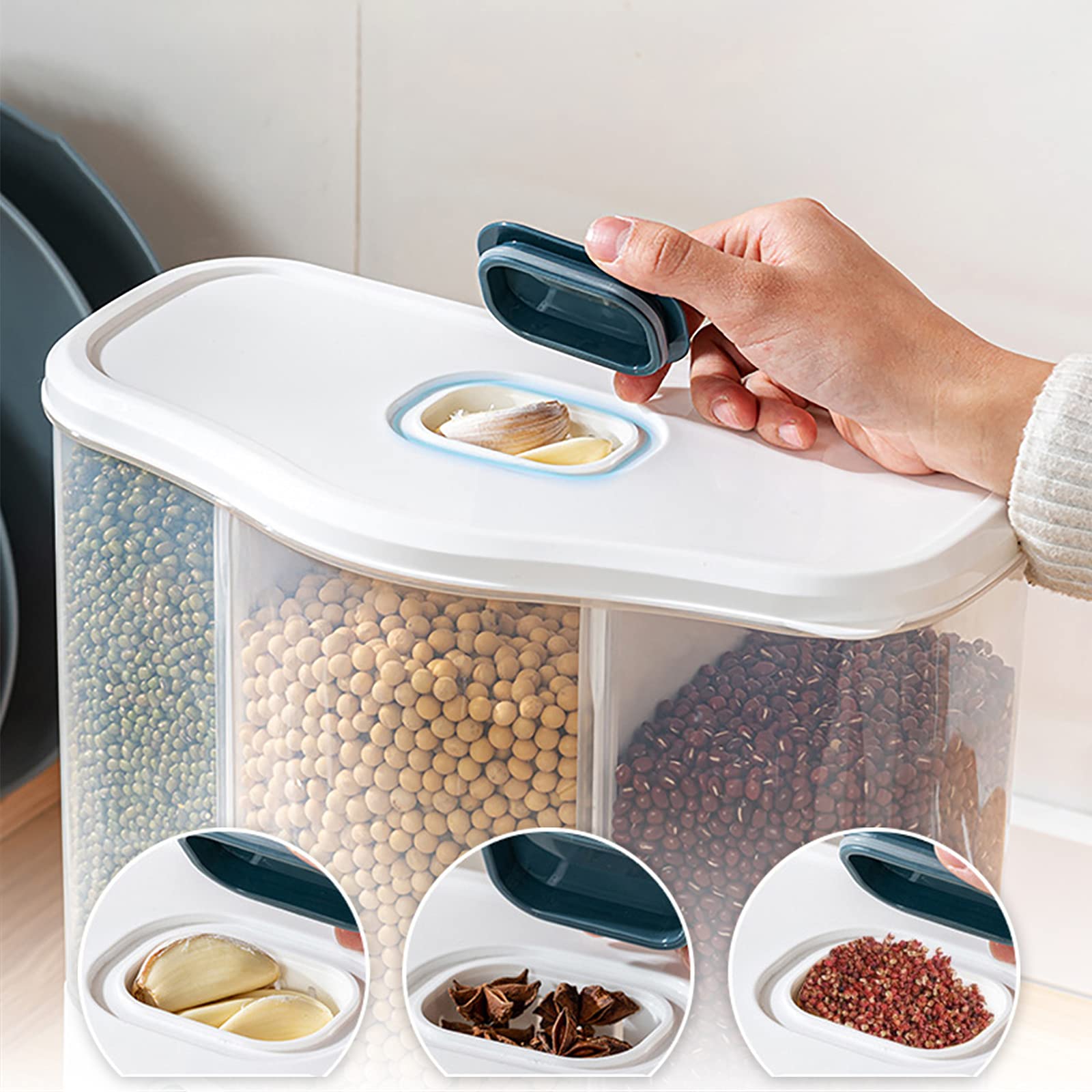 Premium Airtight Pet Food Storage Container - Moisture-Proof Dog Food Bin with Dividers for Dry Kibble, Treats & Grains | Large Capacity Green Pet Food Organizer for Kitchen, Pantry & Travel Use