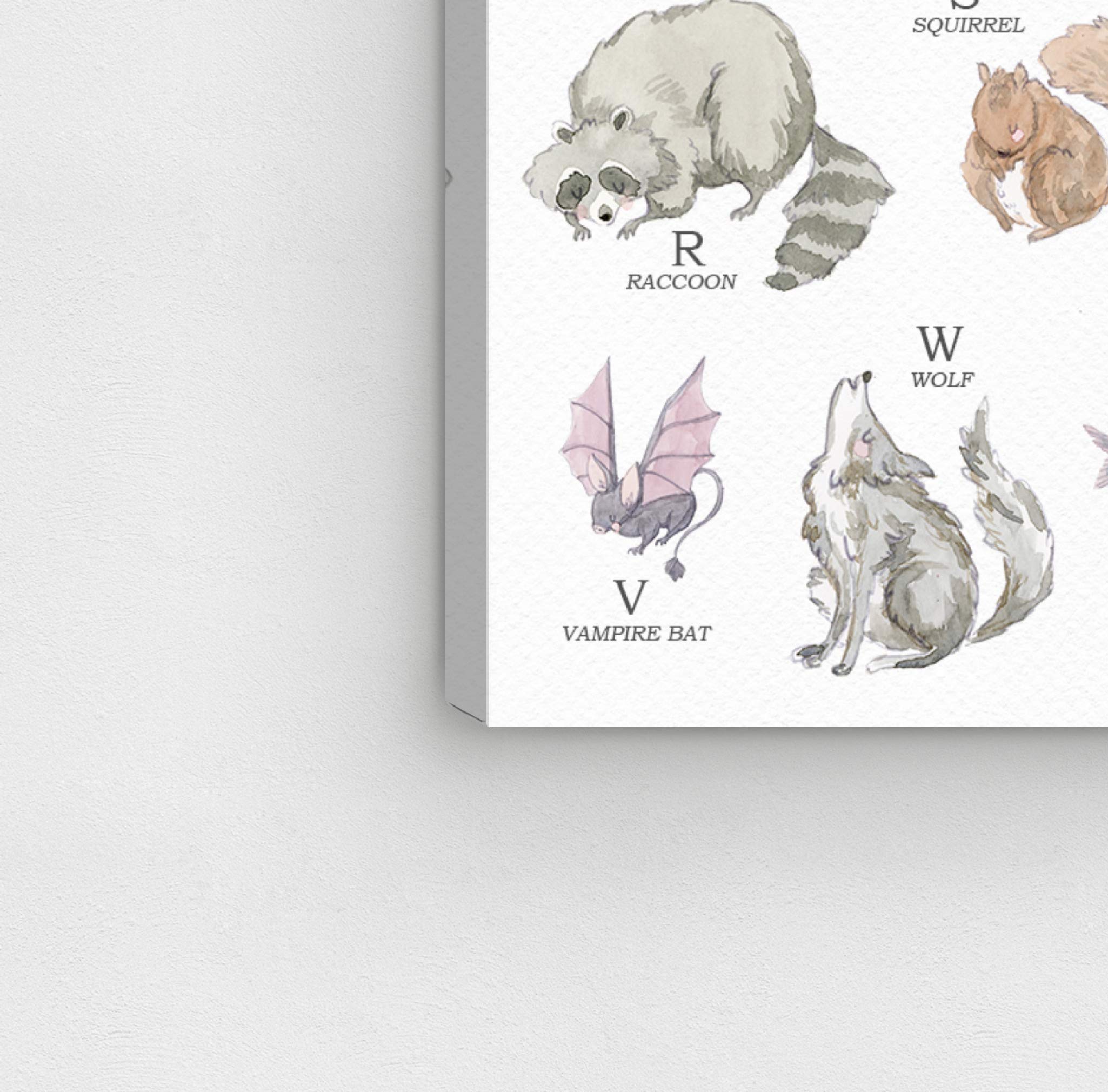 Oliver Gal Artist Co. Baby Alphabet Animals Wall Art Canvas Prints - 24
