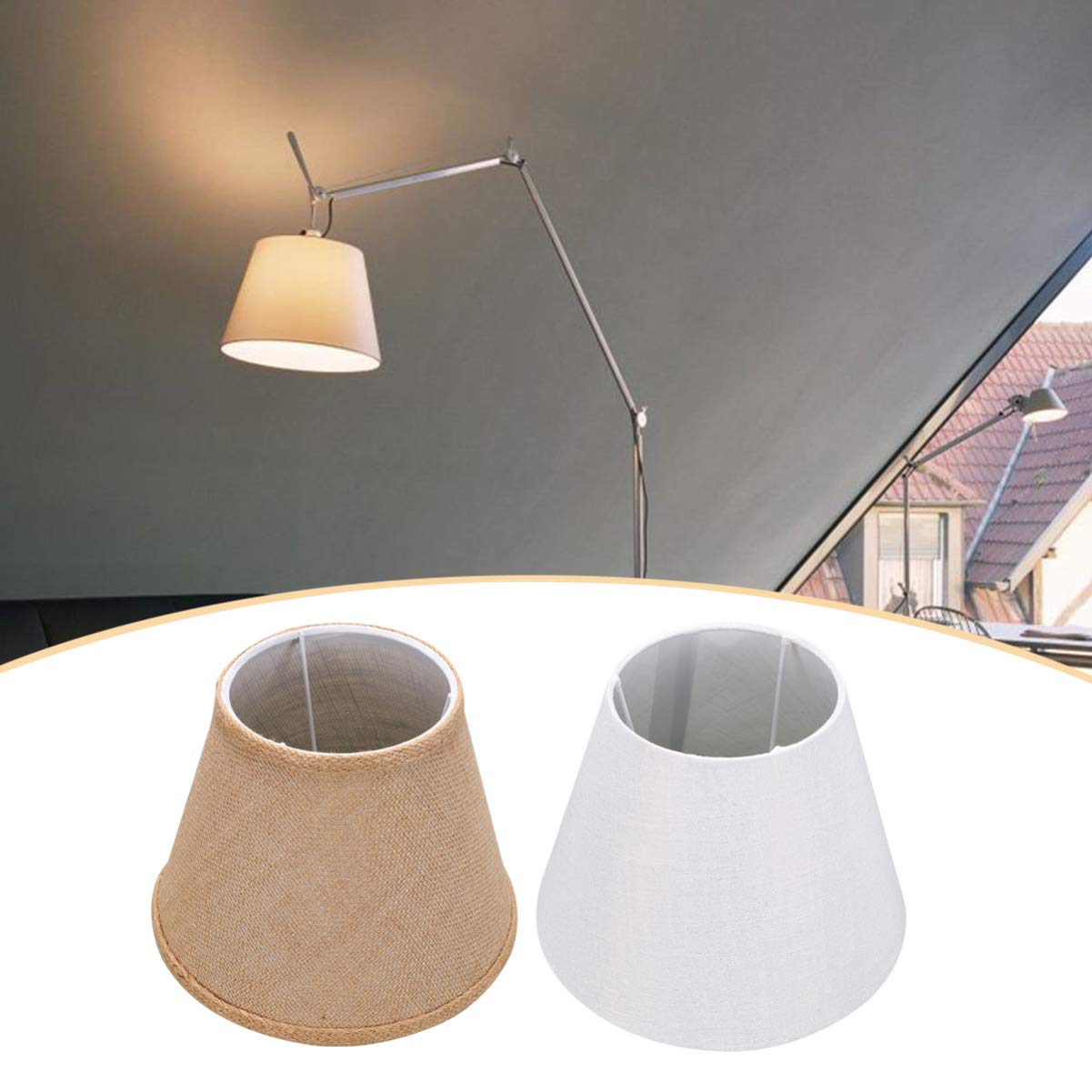 LEDMOMO E27 Barrel Fabric Lamp Shade - Soft Lighting for Table Lamps, Chandeliers, Wall & Floor Lamps | Perfect for Living Room, Bedroom & Office Decor