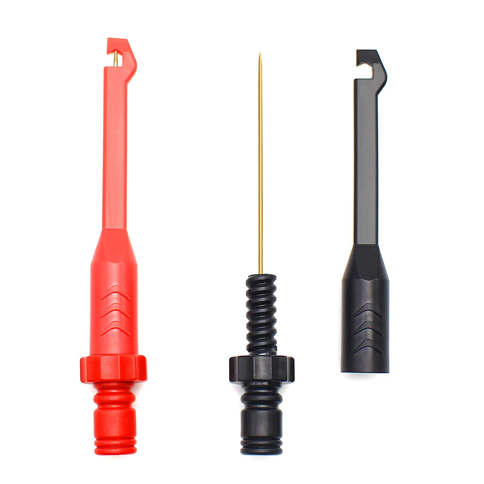 Automotive Diagnostic Probe Clips - 2 Pack Black & Red Electronic Wire Piercing Back Probe Pins for Car Circuit Testing | Perfect for Mechanics, DIY Car Repairs & Electrical Troubleshooting