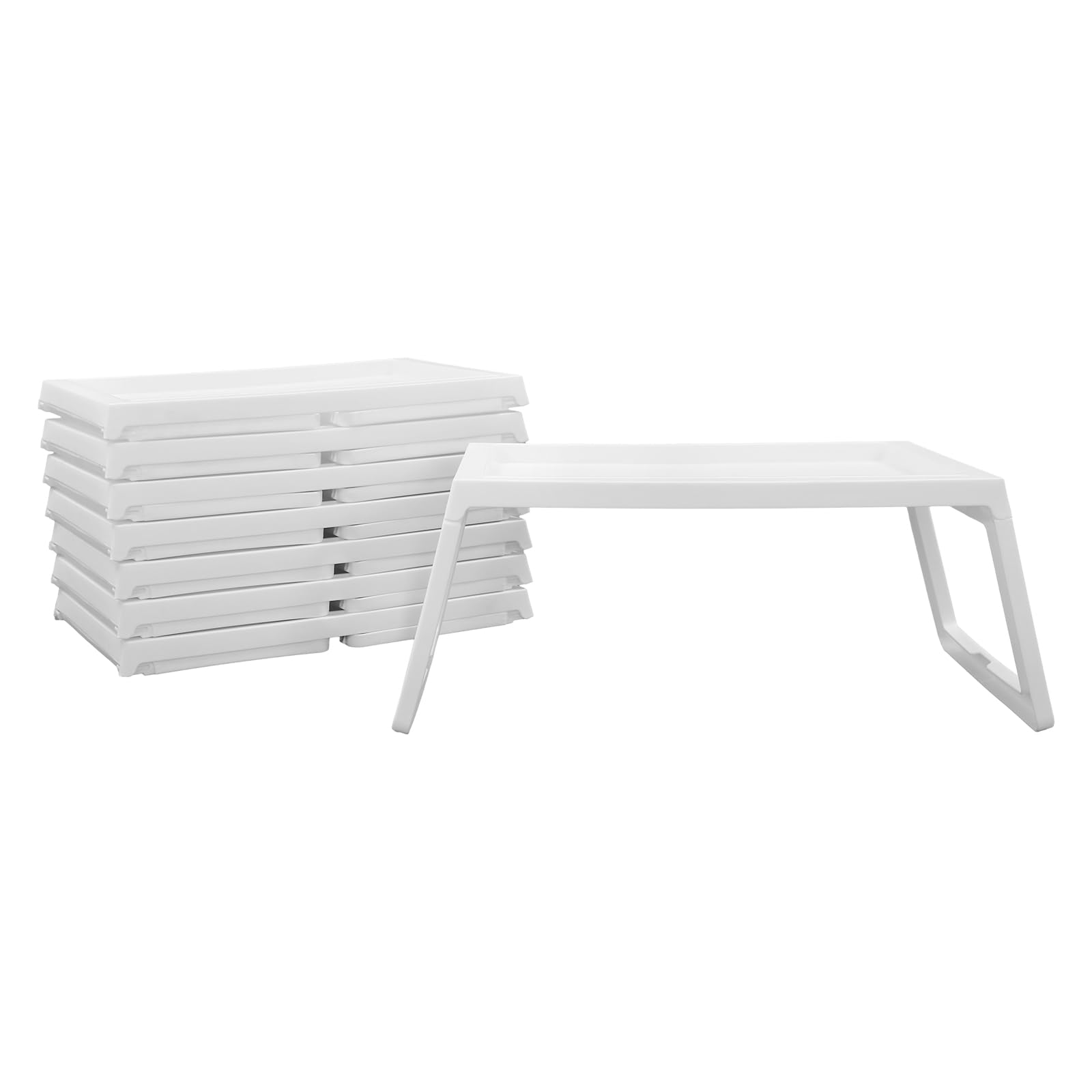 8-Piece Foldable Bed Tray Table Set - Portable Breakfast Tray for Sofa, Bed, Eating & Working | Perfect as Laptop Desk, Snack Tray, Study Table & Dining Tray for Home, Office & Dorm Use