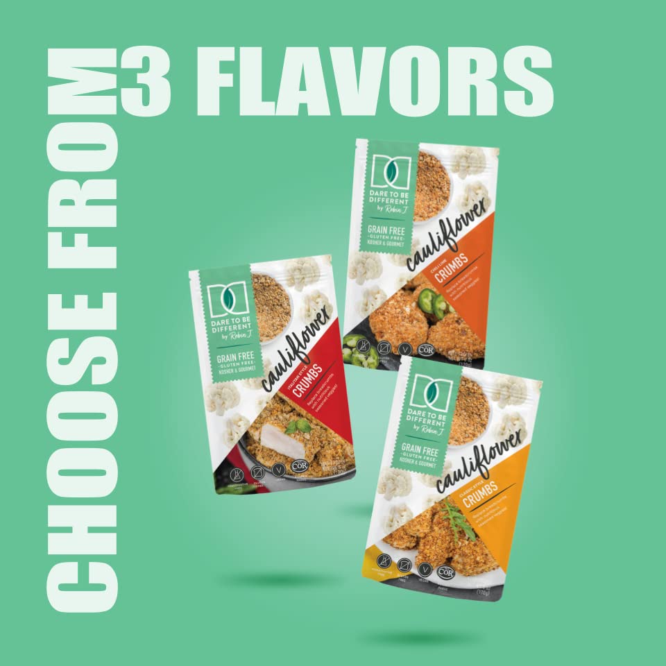 Keto Bread Crumbs - Gluten-Free, Low Carb, Sugar-Free, Paleo-Friendly, No Pork Panko - Healthy Kosher Cauliflower Breadcrumbs Substitute (6oz) - Perfect for Baking, Frying & Coating Chicken/Fish