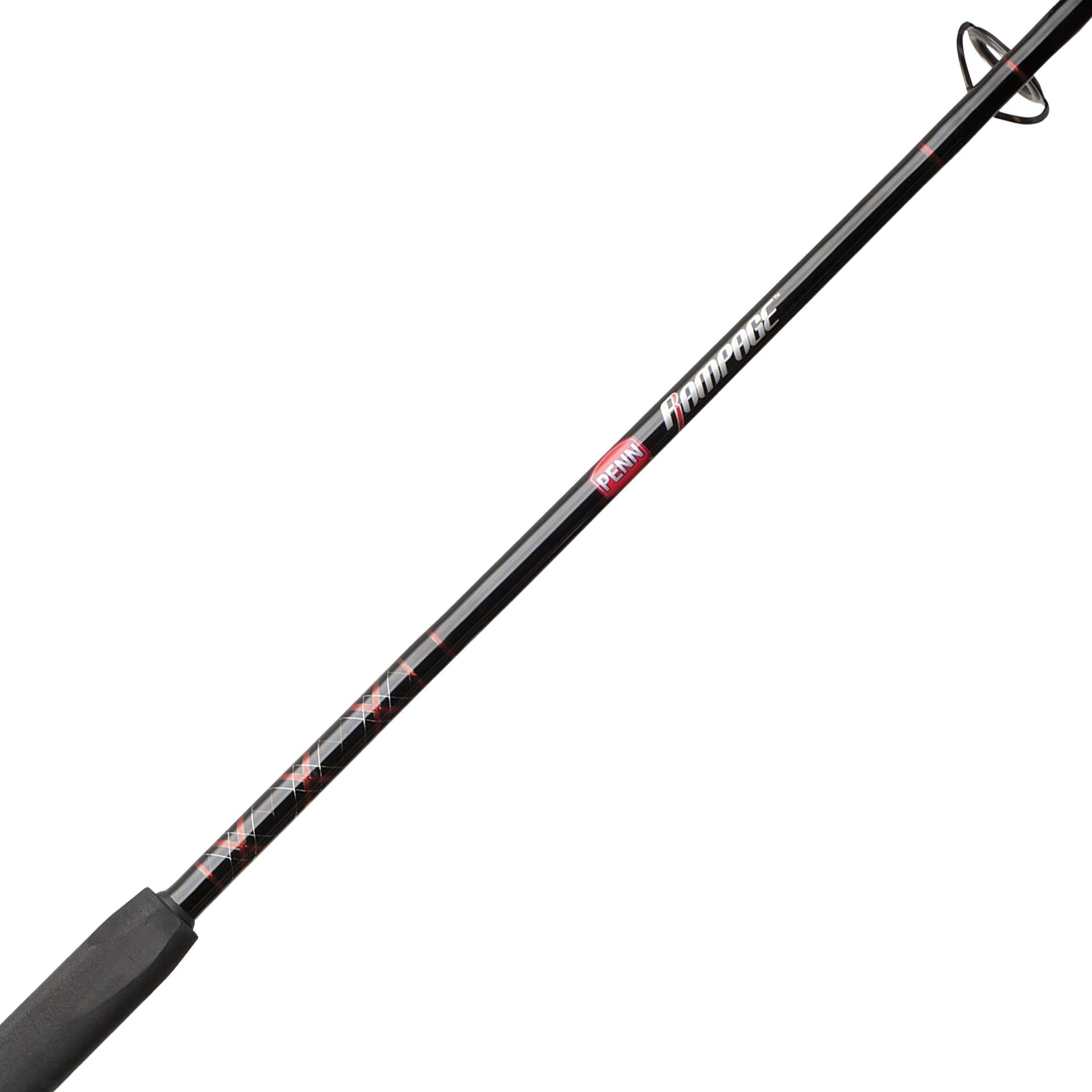 Rampage® Spinning Boat Fishing Rod - Saltwater & Freshwater Fishing Rod for Offshore & Inshore Angling - Perfect for Deep Sea, Pier, and Kayak Fishing