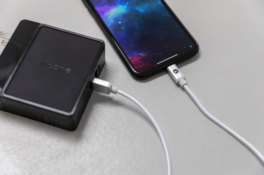 mophie Fast Charge USB-A to Lightning Cable 1M (3.3ft) - High-Speed Charging Cord for iPhone, iPad - Perfect for Home, Office & Travel
