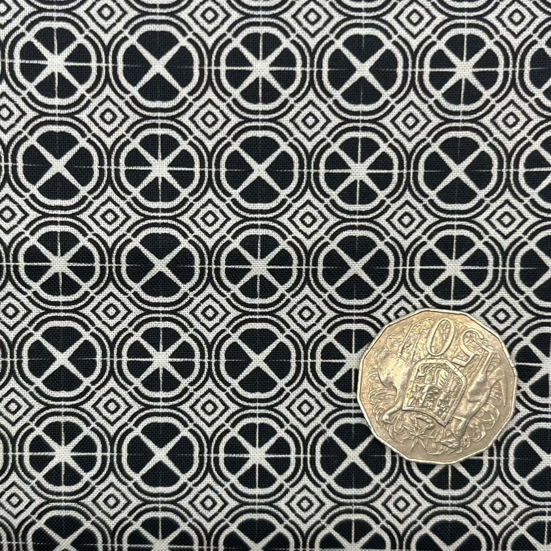 Black and White Orange Geometric Pattern Print - Stylish Home Decor & Fashion Accent for Living Room, Bedroom, and Office