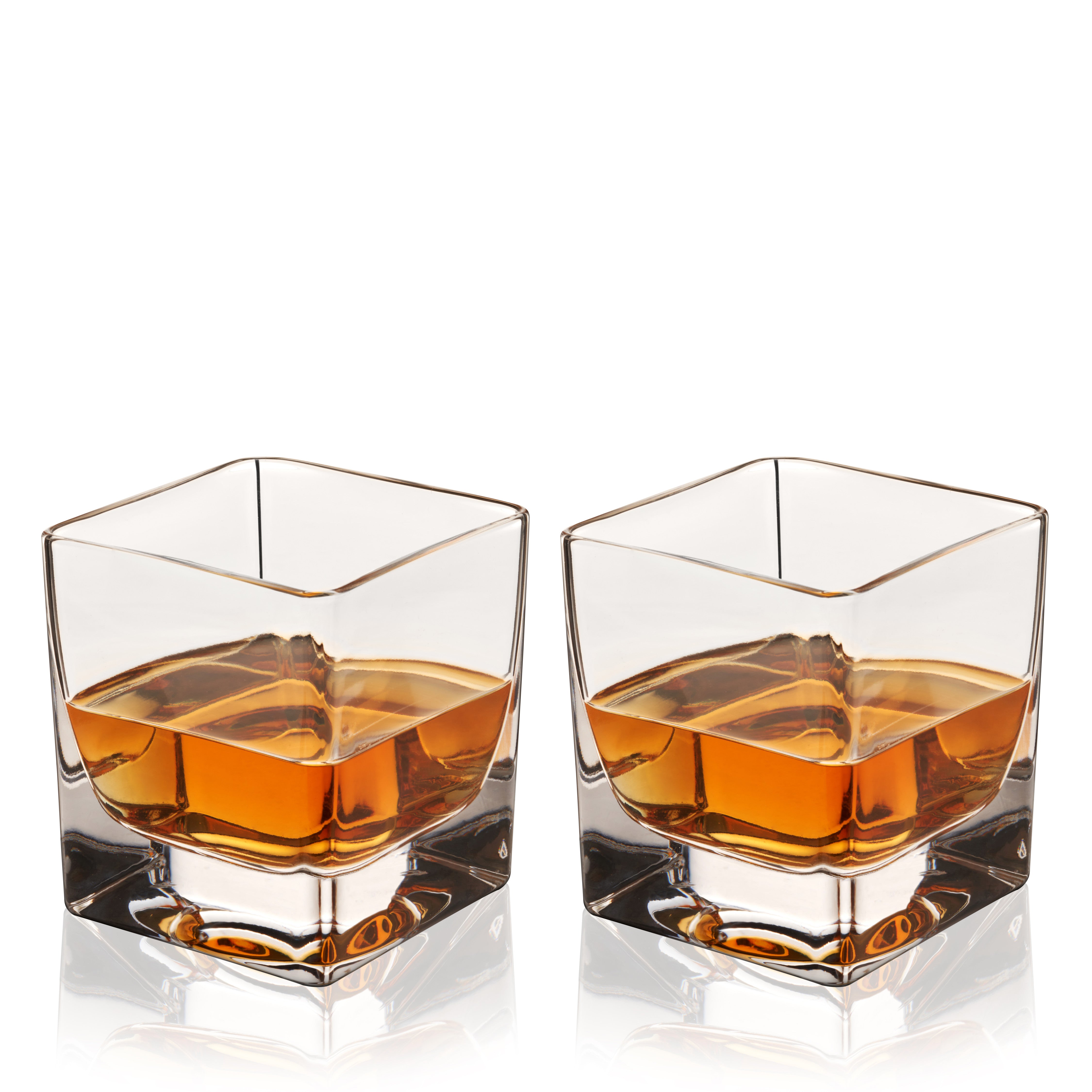 Premium Braque Crystal Whiskey Glasses - Set of 4 Elegant Lead-Free Rocks Glasses for Bourbon, Scotch & Cocktails - Perfect for Home Bar, Gifts & Entertaining