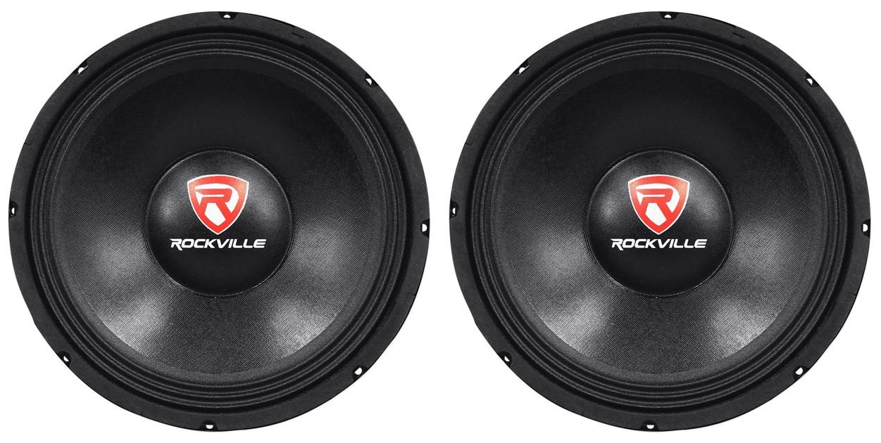 Rockville RVP12W8 12-Inch 1200W Pro Subwoofer with 8 Ohm Impedance & 40 Oz Magnet - Perfect for Home Theater, Car Audio, and Live Sound Systems