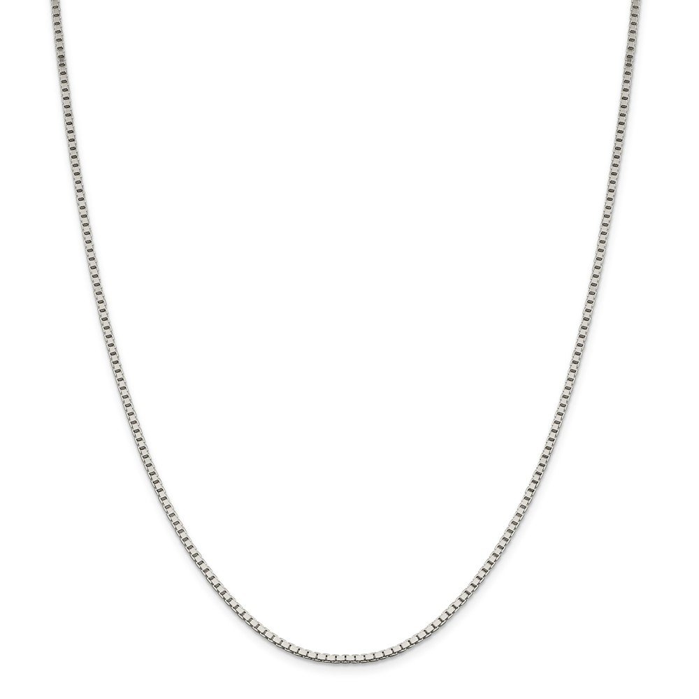 925 Sterling Silver 1.9mm Box Chain Necklace with Lobster Clasp - Durable Fine Jewelry for Women, Men, Perfect for Everyday Wear, Gifts & Special Occasions
