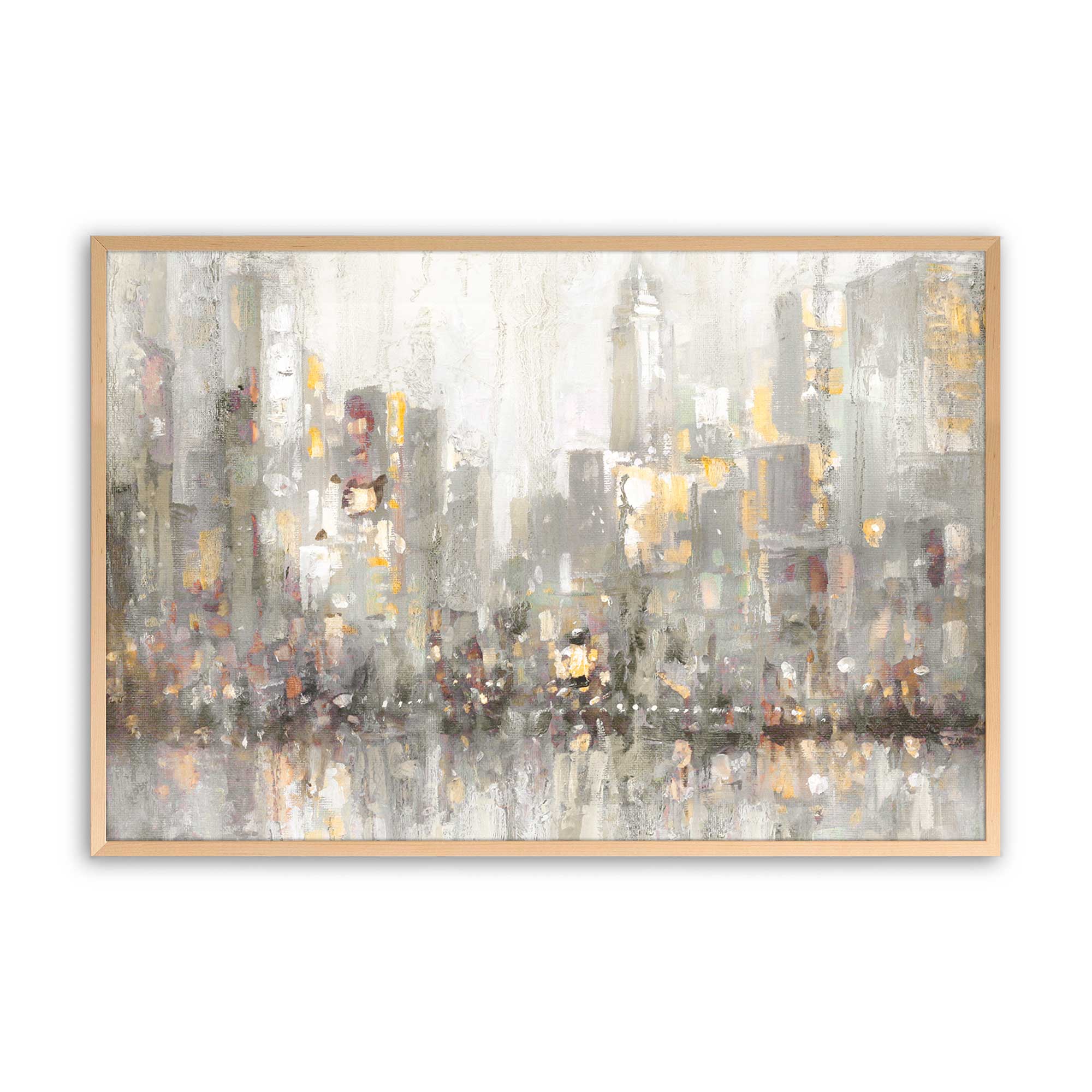 City Silhouettes Wall Art Print - Modern Urban Skyline Decor for Living Room, Bedroom & Office