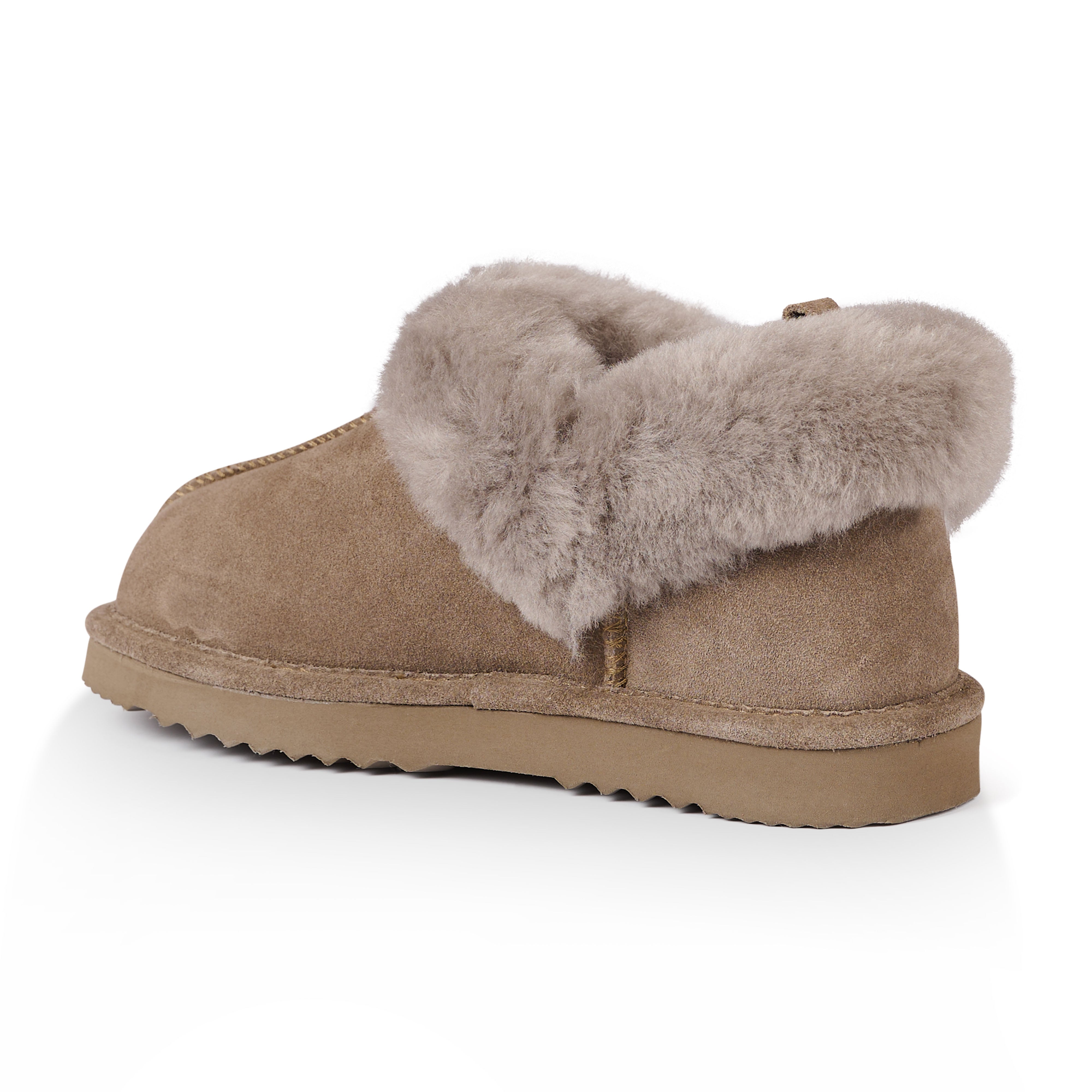 Willow Women's Cozy Memory Foam Slippers - Soft Indoor/Outdoor House Shoes with Non-Slip Sole, Charcoal Taupe - Perfect for Relaxing at Home, Lounging & Quick Errands