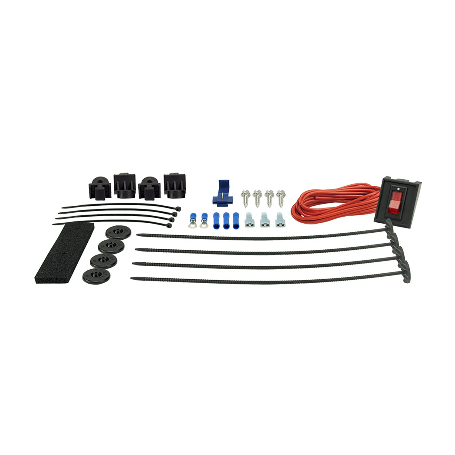 Derale 16742 Complete Electric Fan Mounting Kit with Plastic Rods - Black | Universal Cooling Fan Kit for Cars, Trucks & SUVs | Perfect for Engine Cooling & Overheating Prevention