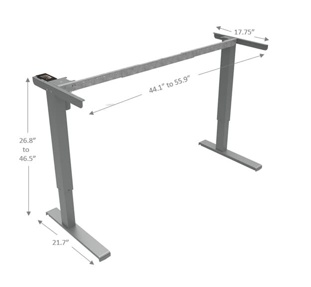 Height Adjustable Standing Desk - Electric Sit Stand Desk with Maple Desktop (26.8