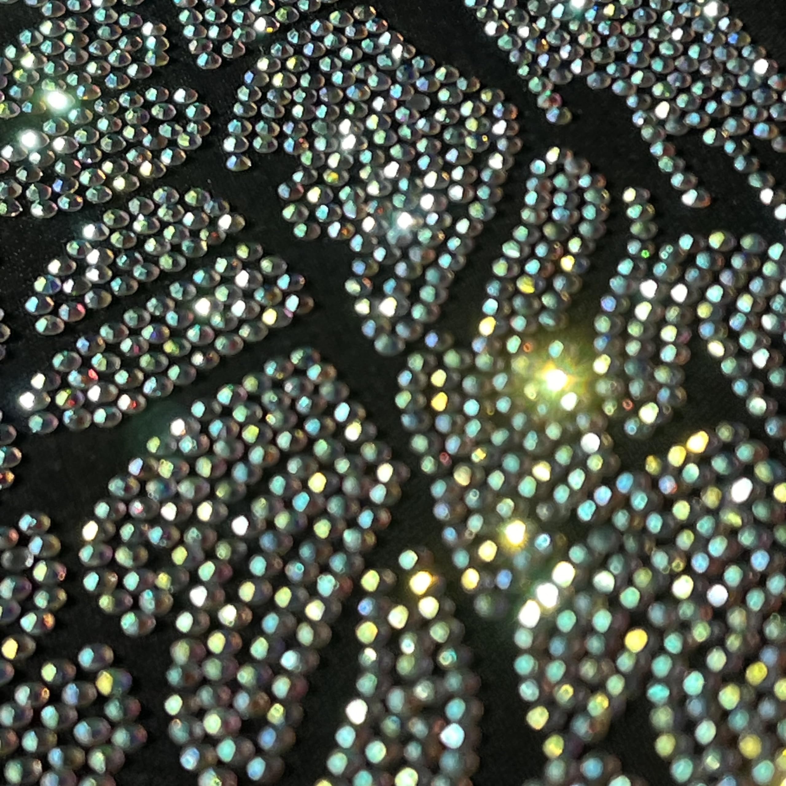 Rhinestop AB Crystal Angel Wings Iron-on Rhinestone Design for DIY Clothing & Costume Embellishment - Perfect for Dresses, Jackets, and Dance Costumes