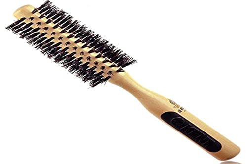 Kent PF04 Small Round Curling Brush with Natural Boar Bristle - Professional Hair Styling Brush for Blowouts, Curls & Volume | Perfect for Shoulder-Length or Short Hair | Salon-Quality Results at Home | Ideal for Daily Styling, Special Occasions & Travel