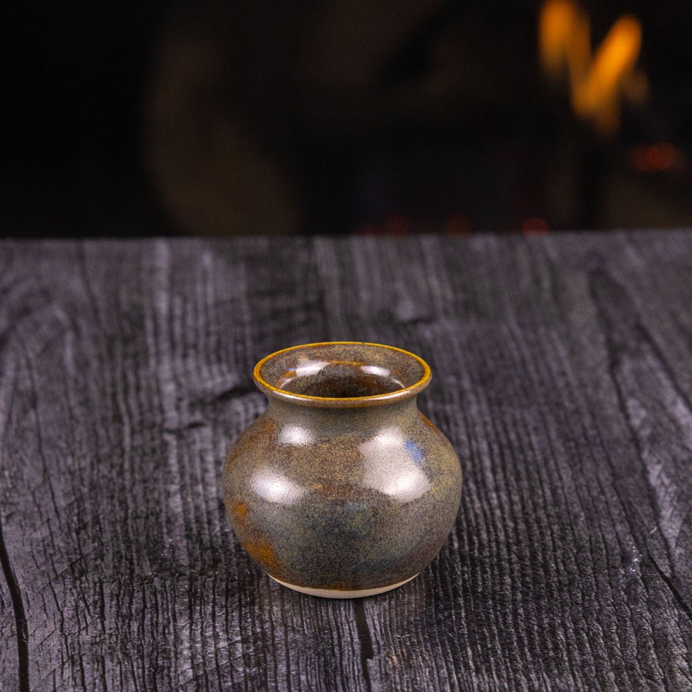 Miniature Tiny Stoneware Pot #581 - Handcrafted Ceramic Planter for Succulents, Herbs & Small Plants | Perfect for Home Decor, Office Desk & Gift Ideas