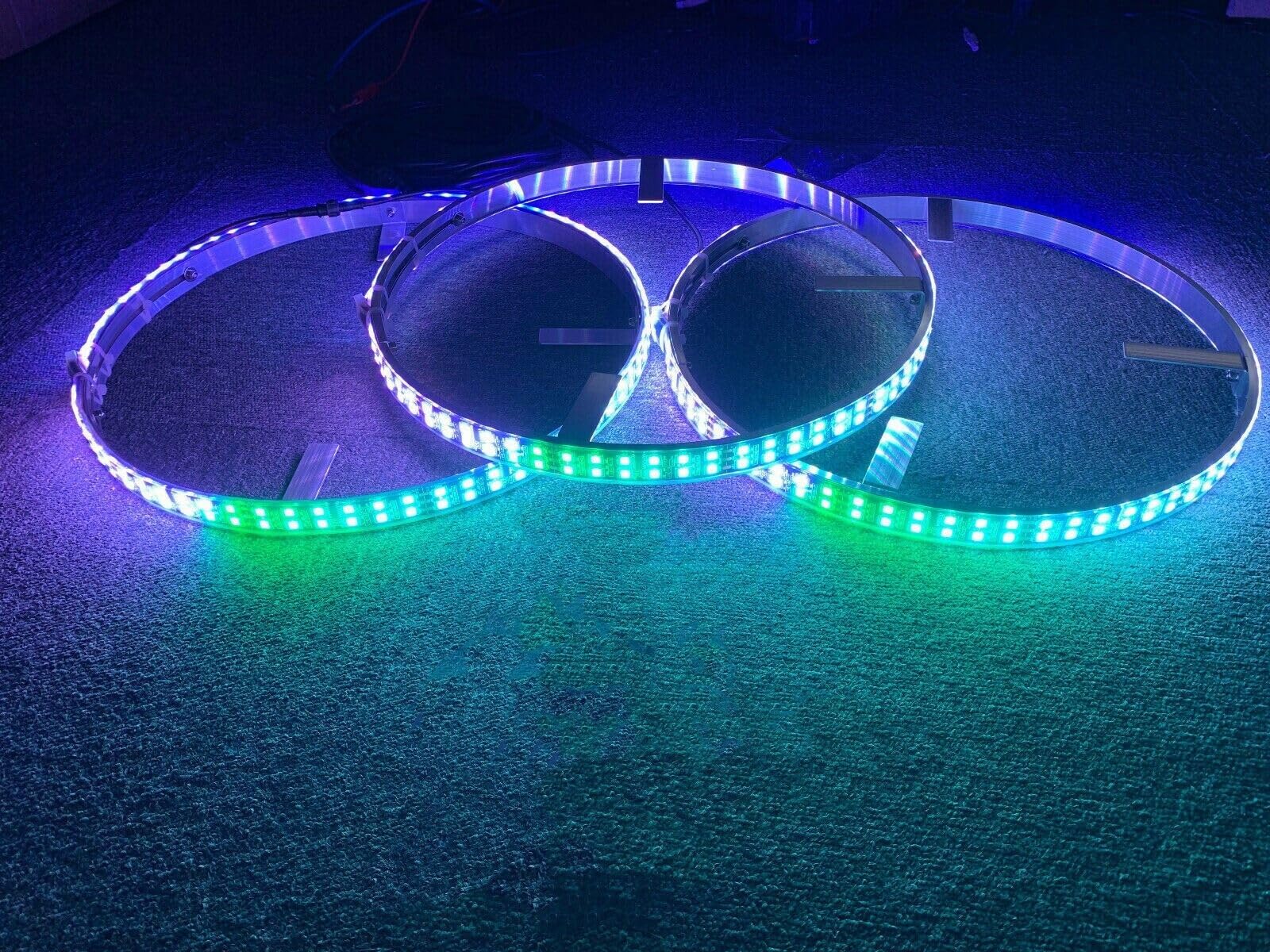 1PCS Double Row Chasing Wheel Lights for 17.5