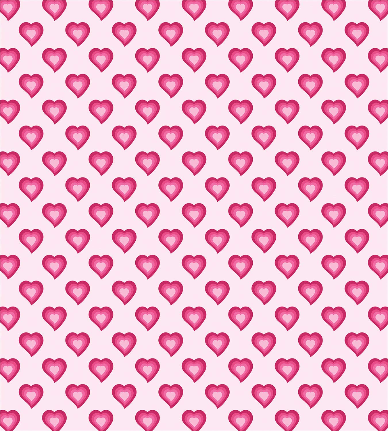 Ambesonne Pale Pink Duvet Cover Set - Romantic Heart Ombre Cartoon Design 3-Piece Bedding with 2 Pillow Shams, California King Size in Magenta & Soft Pink | Perfect for Master Bedrooms, Guest Rooms & Romantic Decor