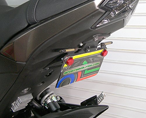 Kawasaki Z125 Pro LED Fender Eliminator Kit with Amber Turn Signals & Clear Lens - Motorcycle Tail Tidy for Custom Street Bike Builds