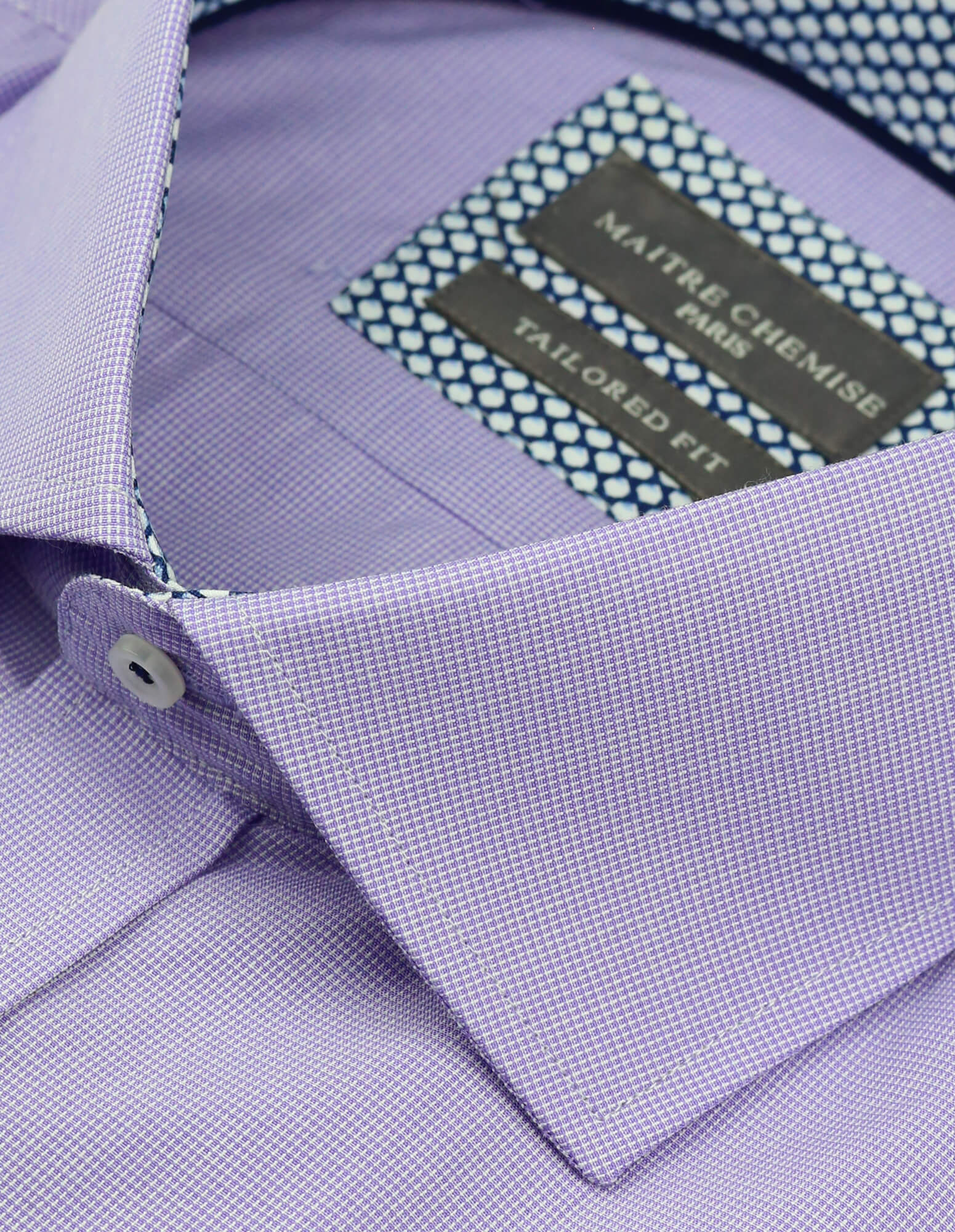 Maitre Chemise Rouen Textured Shirt for Men - Premium Lavender Casual Button Down Shirt | Office Wear, Date Night & Spring Outfits