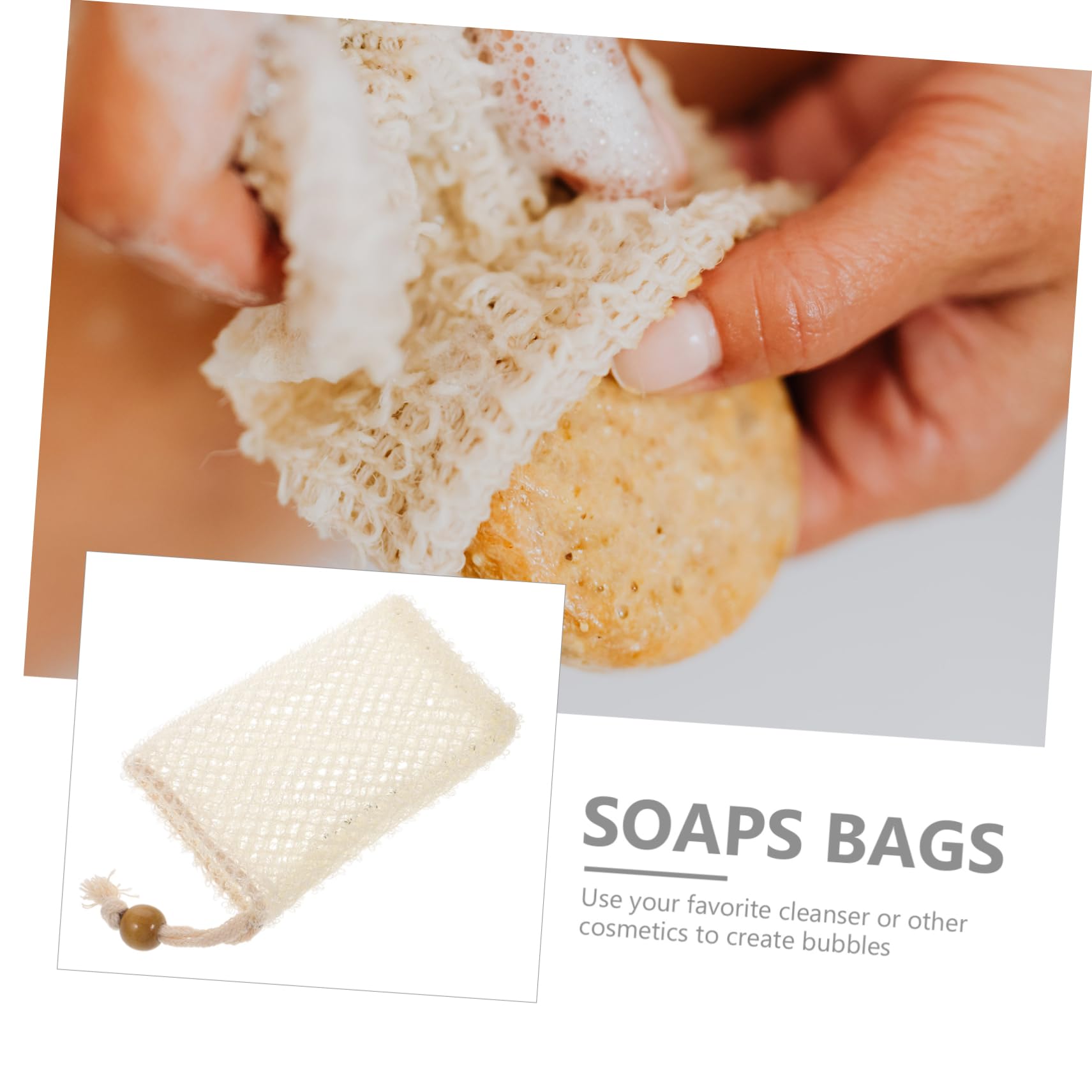 Exfoliating Soap Saver Pouch - Soft Soap Bubble Bag with Drawstring for Body & Facial Cleansing | Bath & Shower Scrubber | Perfect for Sensitive Skin & Eco-Friendly Soap Usage