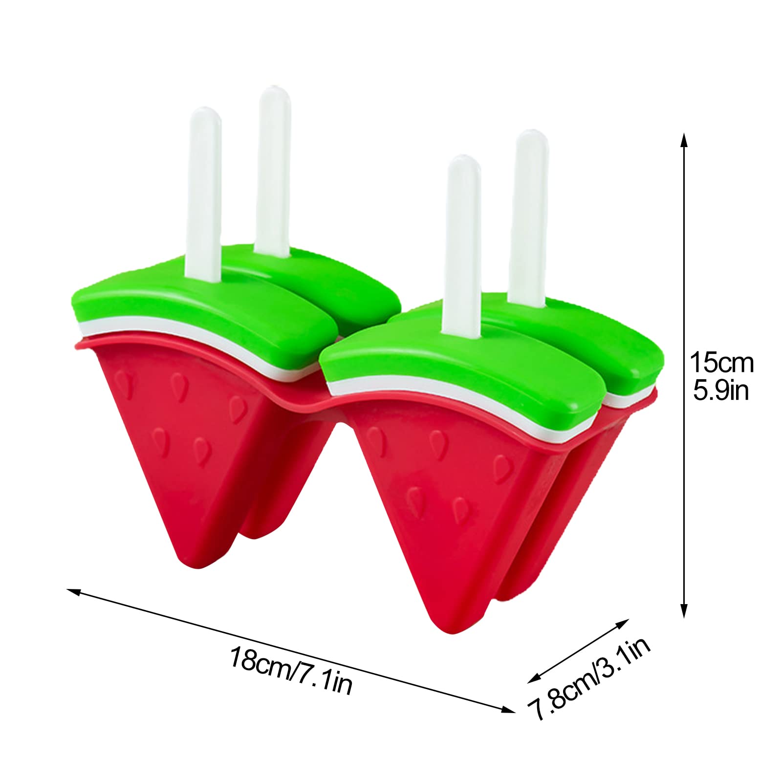 Best Popsicle Molds Set of 4 - Reusable BPA Free Ice Pop Maker with Sticks for Homemade Watermelon Freeze Pops & Ice Cream - Easy Release Kitchen Supply for Summer Treats, Kids Snacks, and Party Desserts