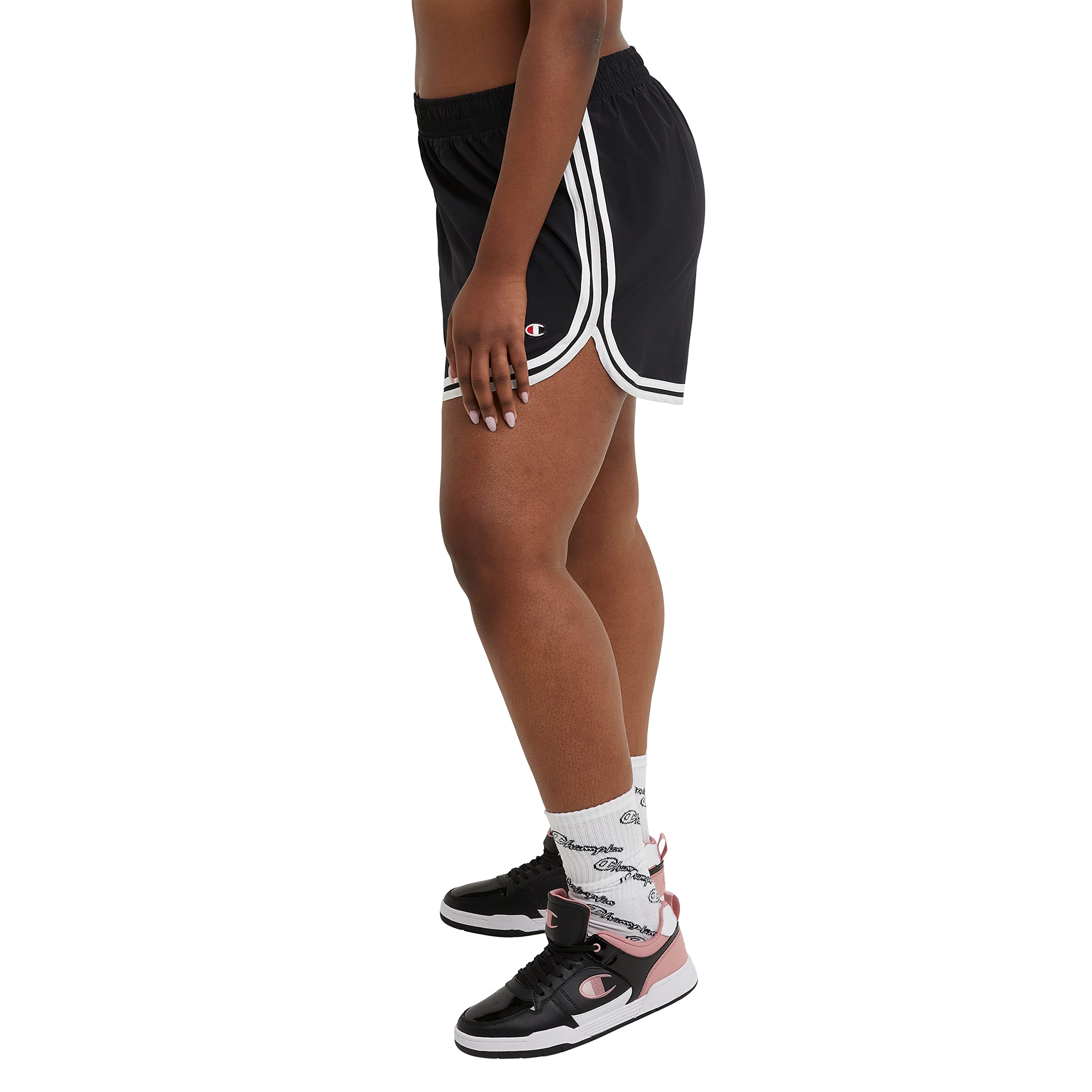 Champion Women's Varsity Shorts - Moisture Wicking Lightweight Gym Shorts for Workout & Running - Plus Size Available - Perfect for Yoga, Fitness & Casual Wear
