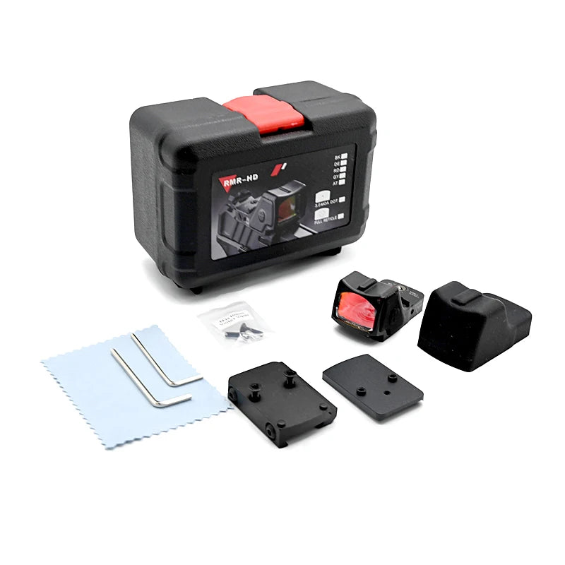 Tactical RMR HD Red Green Dot Sight - Compact Pistol Reflex Sight with Light Sensing System | Picatinny Mount Scope Optics for Rifles & Handguns | Ideal for Hunting, Shooting Range & Tactical Training