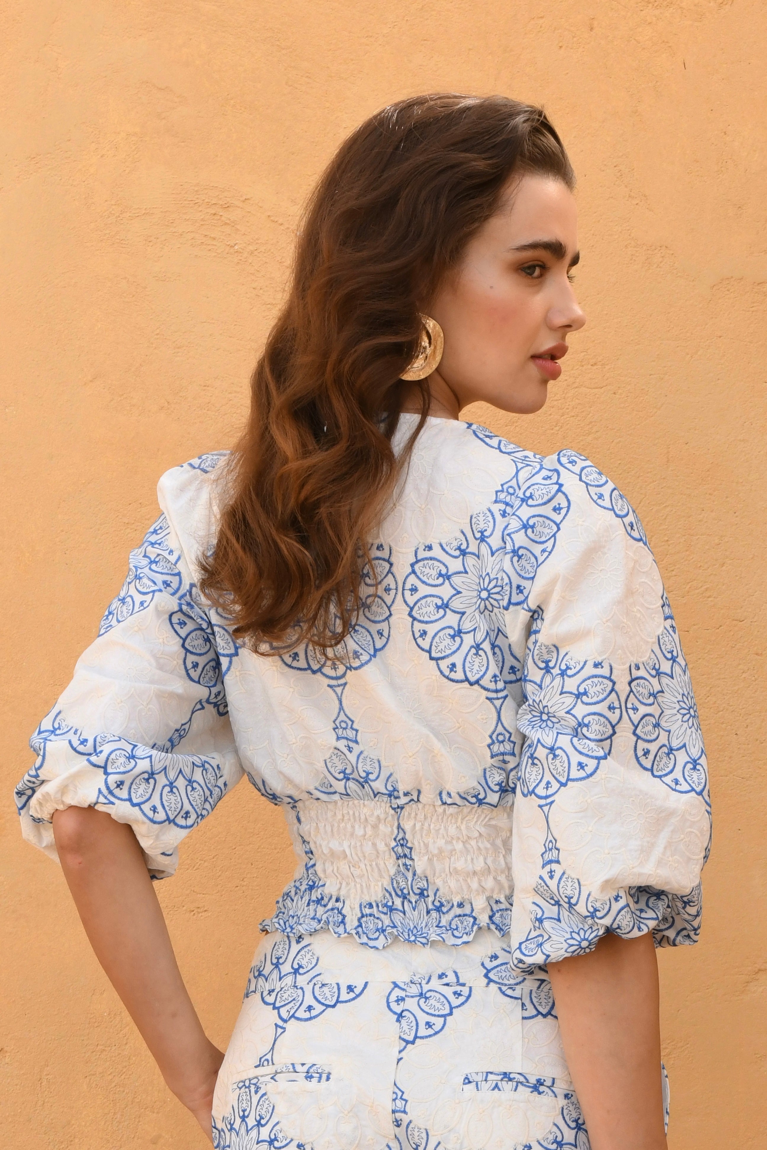 Kasia Resort Antigone Top - Women's Floral Print Blouse for Summer Vacation & Beach Getaways | Perfect for Tropical Holidays, Resort Wear, and Casual Outings