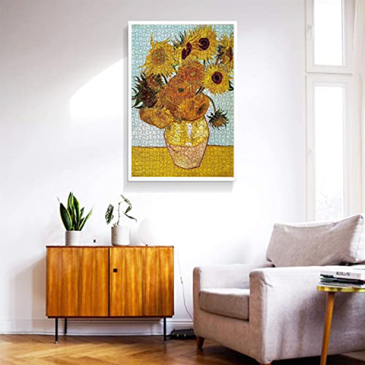 1000 Piece Sunflower Jigsaw Puzzle for Adults & Kids - 42 x 29.7 cm Large Thick Puzzle Pieces, Stress Relief Challenge Game, Educational Family Entertainment (Home Decor, Gift Idea, Party Activity)