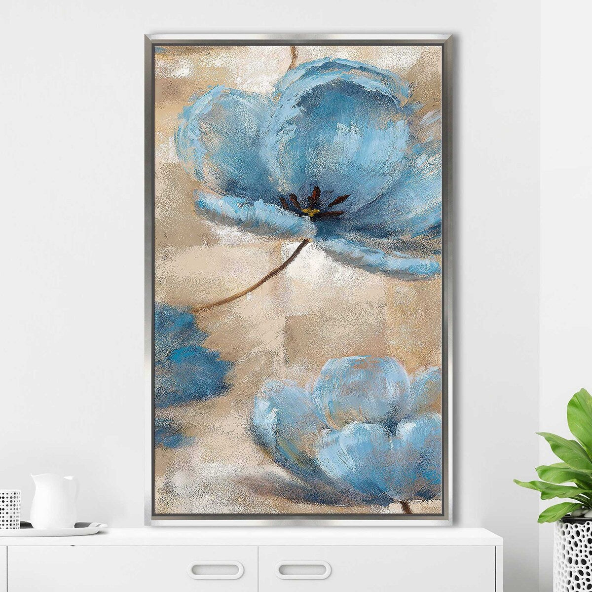 Summer Wind Print on Floating Canvas Wall Art - Modern Home Decor for Living Room, Bedroom & Office