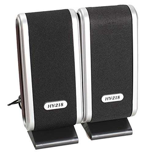 ZUHEGELA 2 Pcs USB Computer Speakers - Portable Stereo Sound with 3.5mm Ear Jack for Desktop, PC, Laptop - Perfect for Home Office, Gaming, and Multimedia