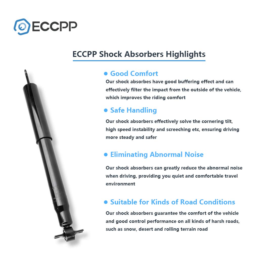 ECCPP Front Shock Absorbers for 1999-2004 Jeep Grand Cherokee - Gas Struts Set of 2 - Replacement Auto Suspension Parts for Off-Road & Daily Driving