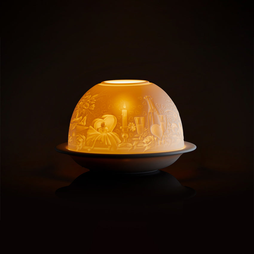 Bernardaud Love Votive Candle Holder - Elegant Home Decor for Romantic Dinners, Weddings & Special Occasions