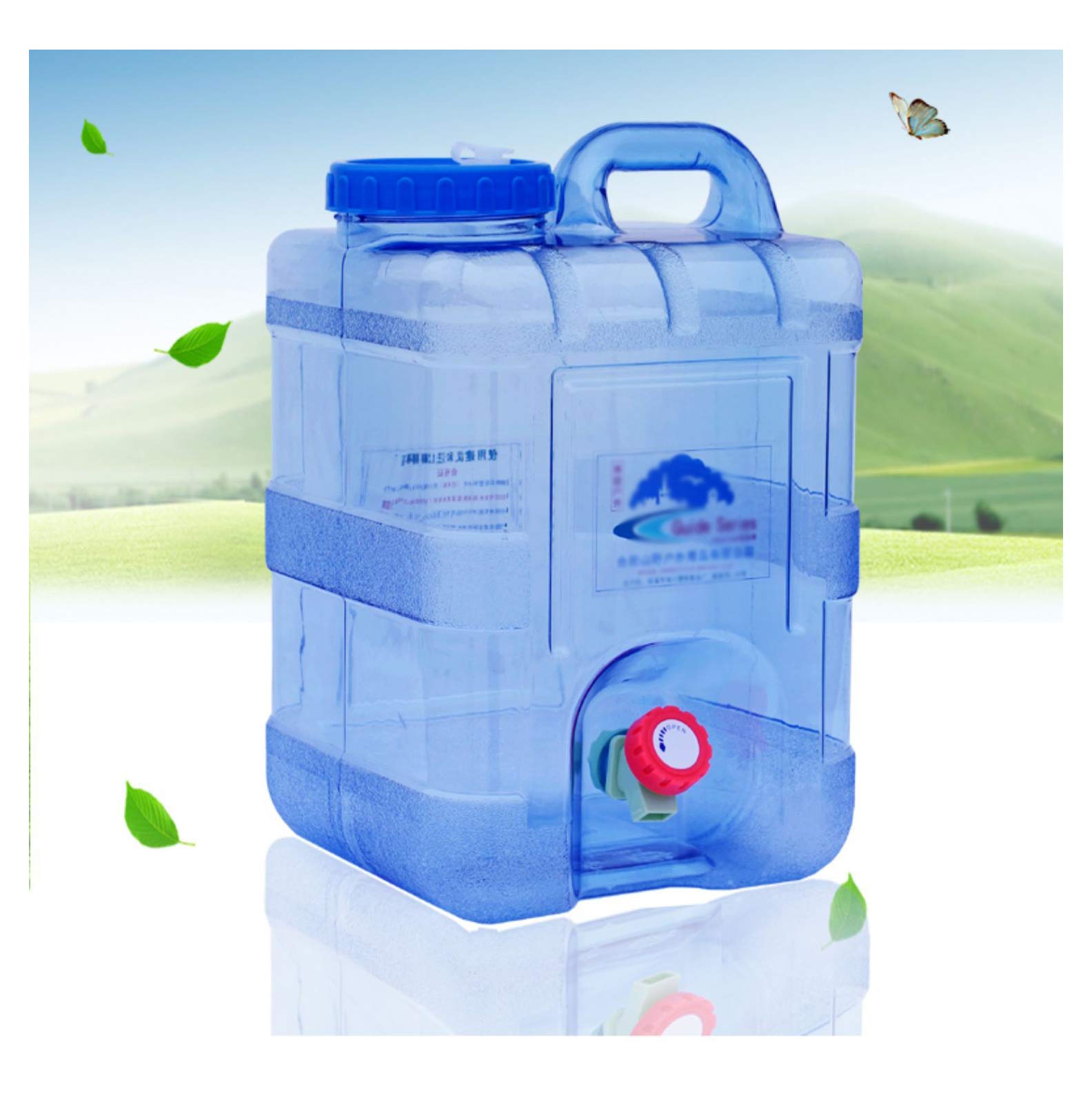 20L Portable Folding Water Container - Insulated Camping Fridge Water Carrier for Outdoor Adventures, Hiking, Picnics & RV Trips