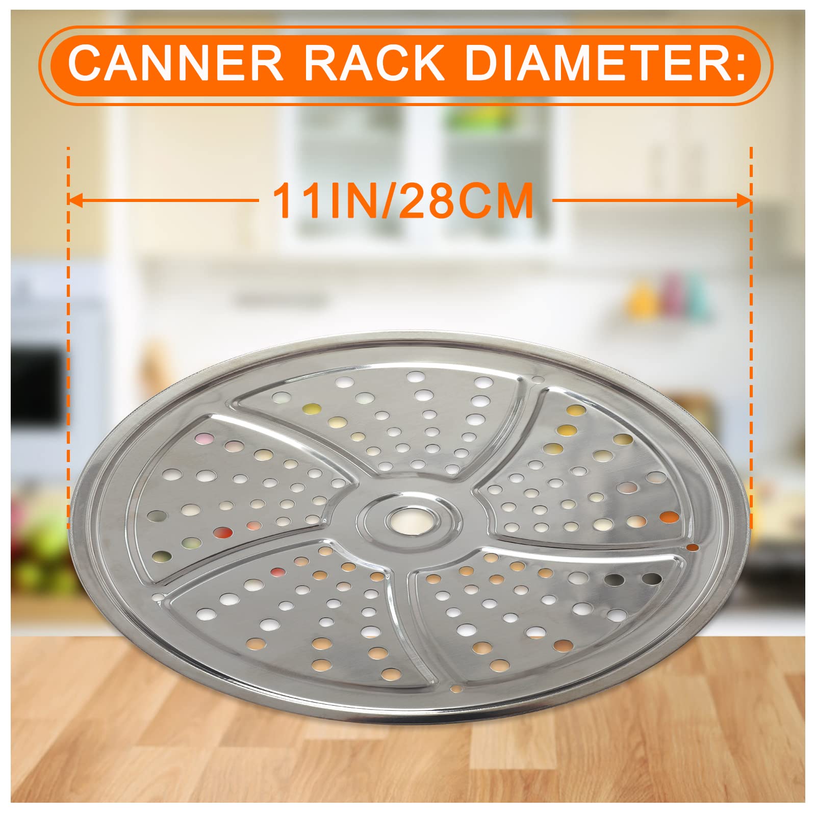 2-Pack Stainless Steel Pressure Canner Rack - 11 Inch Universal Canning Rack for Presto, All-American & Most Pressure Cookers | Perfect for Home Canning, Preserving Jars & Kitchen Food Storage